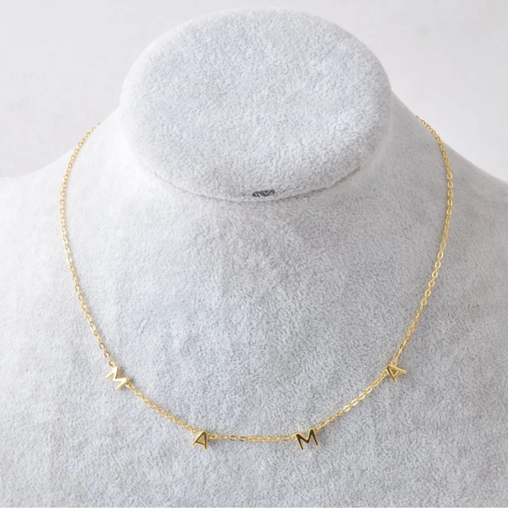 mama necklace gold sterling silver